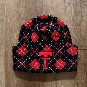 Texas Tech Plaid Beanie